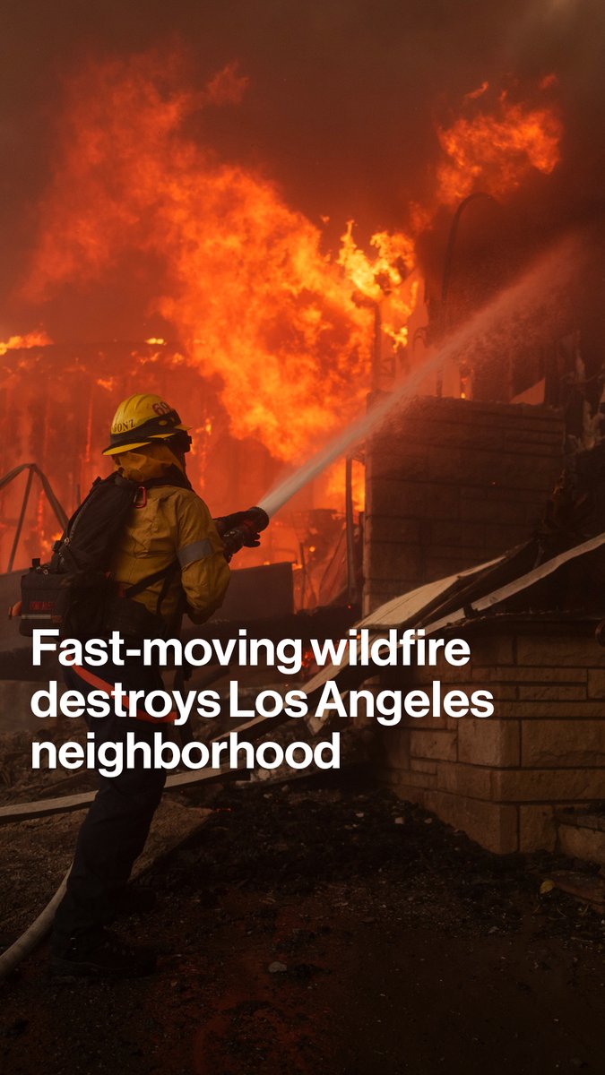 Homes were destroyed and thousands were forced to evacuate after a fast-moving wildfire ripped through the Pacific Palisades neighborhood of Los Angeles on Tuesday