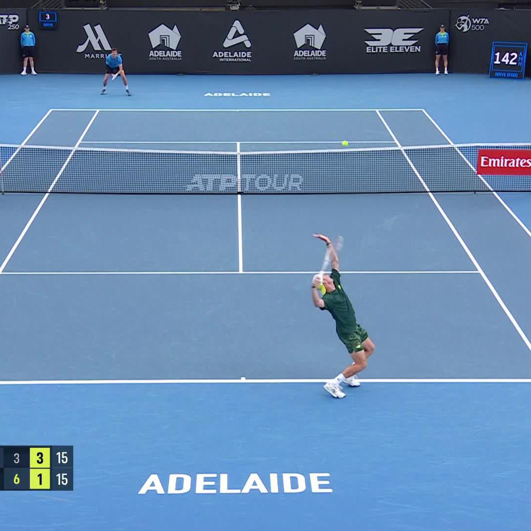 Big hitting from Manuel Guinard! 💥 #AdelaideInternational