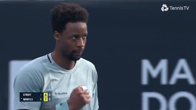 Another season, another quarter-final 😤 Gael Monfils knocks out Jan-Lennard Struff 6-1 7-6(5) to reach the last eight in Auckland. ASB Classic | #ASBClassic25