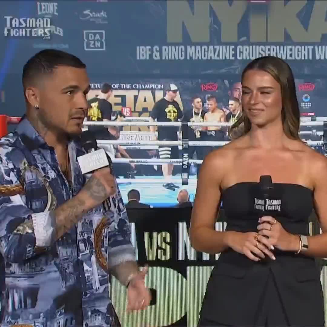 We're live on DAZN Boxing now for #OpetaiaNyika! George "Ferocious" Kambosos Jr & Skye Nicolson on the broadcast 👊👊