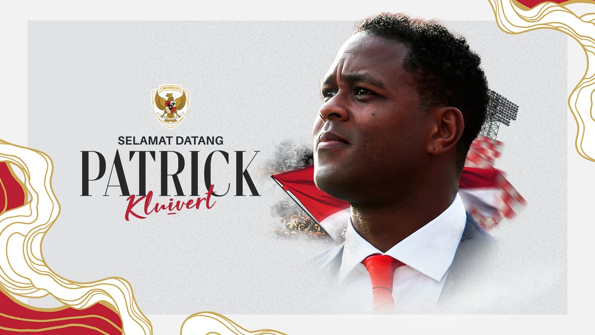 Selamat datang, Patrick Kluivert! 🇮🇩 Berjuang #BersamaGaruda demi #GarudaMendunia 🌏 ‣ #KitaGaruda