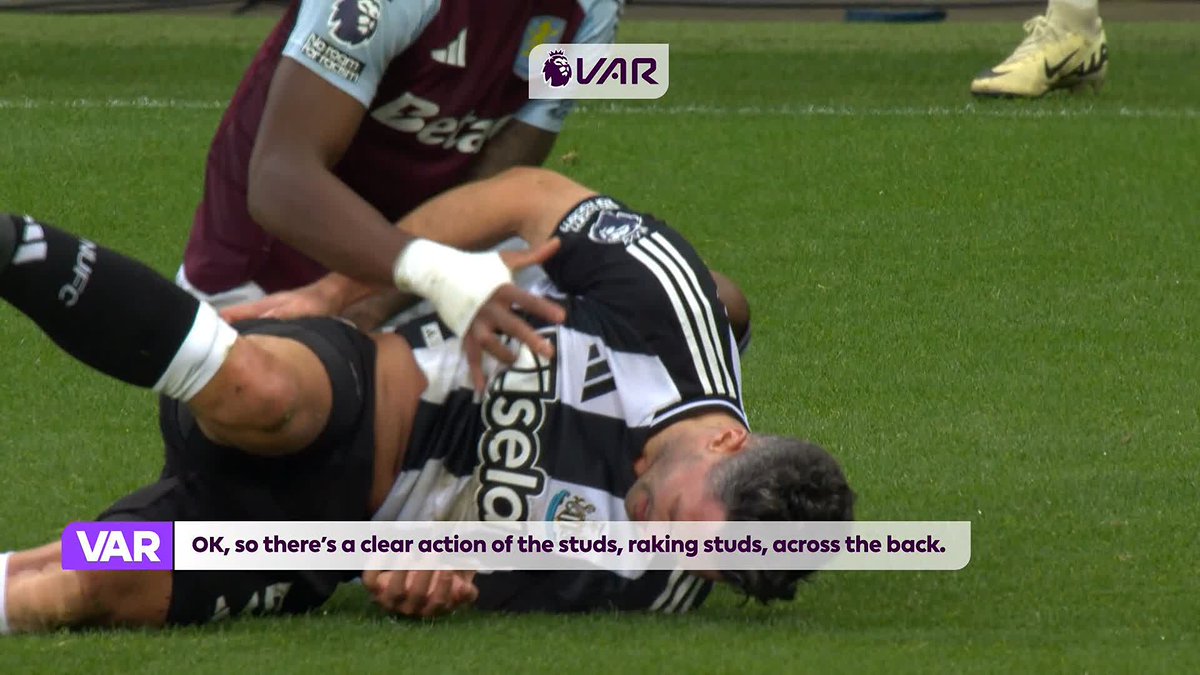 Listen to the audio from VAR for Jhon Durรกn's red card against Newcastle ๐