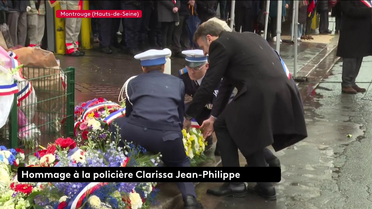 🔴 DIRECT. Emmanuel Macron est à Montrouge pour rendre hommage à Clarissa Jean-Philippe, la policière de 26 ans tuée par le terroriste Amedy Coulibaly, le 8 janvier 2015.