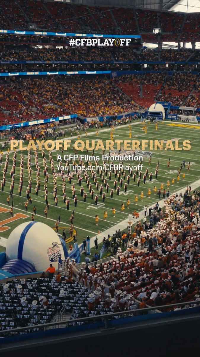 From 12 teams to eight and now to four. Take in the sites and the sounds of the Playoff Quarterfinal round through the lens of CFP Films. Full episode » #CFBPlayoff