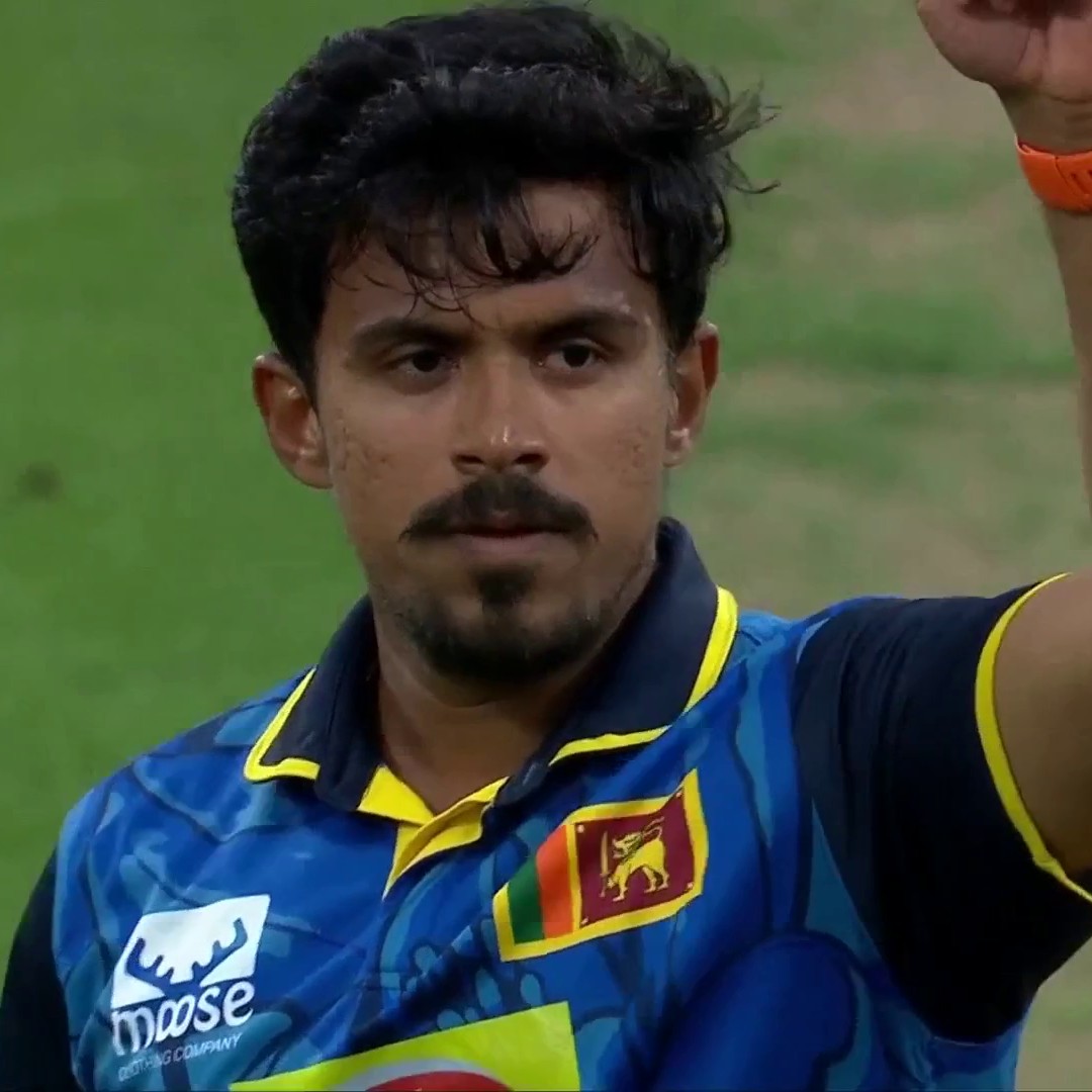 Sri Lanka's Maheesh Theekshana with a stunning hat-trick against New Zealand 🔥🔥🔥 📺 TNT Sports &amp; discovery+ UK