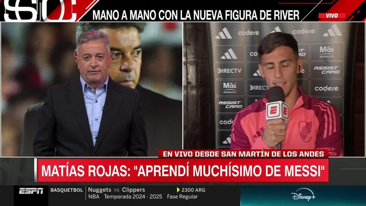 🚨 Matías Rojas en SportsCenter: “A veces naturalizamos, pero esta es una oportunidad impresionante. Como me decía mi papá: River es el más grande de Sudamérica. Y hoy estoy acá. Súper convencido desde el primer segundo”.