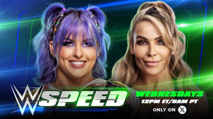 TODAY on #WWESpeed! It's Candice LeRae vs. Nattie for the #WWESpeed Women's Championship! Will @candicelerae retain, or will we have a new #WWESpeed Champion? 🔥