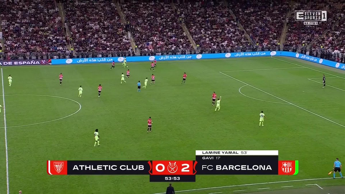 To powinien być gol… 🫣 🇵🇱 Robert Lewandowski zmarnował znakomitą okazję do strzelenia bramki. 👇 Druga połowa meczu trwa w Eleven Sports 1. 📺 #lazabawa 🇪🇸