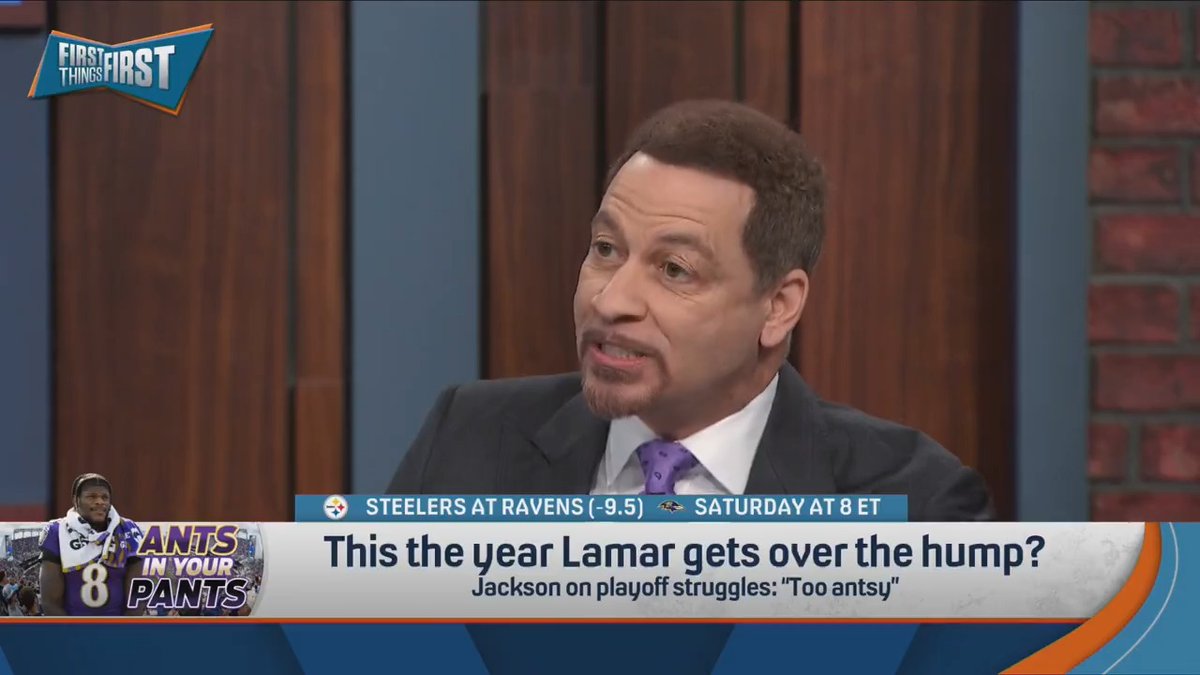 “This is the year he gets over the hump. Not only does he play well in the playoffs, he leads the Ravens to a Super Bowl victory.” — Chris Broussard on Lamar Jackson