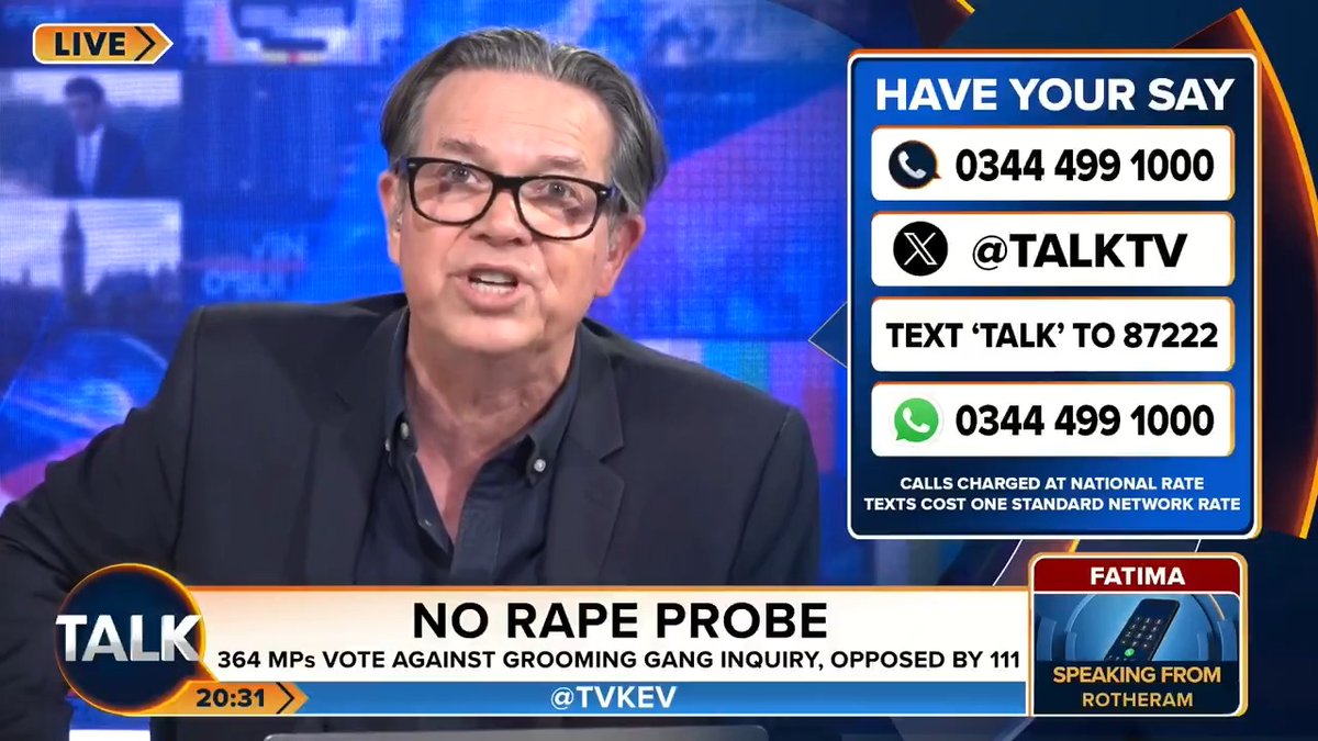 Kevin O’Sullivan clashes with Fatima in Rotherham over whether the ethnicity of grooming gang perpetrators "is relevant". Fatima: "I'm confused what the race and religious background has to do with it!" Kevin O'Sullivan: "Young girls were raped predominantly by men of Pakistani origin!"