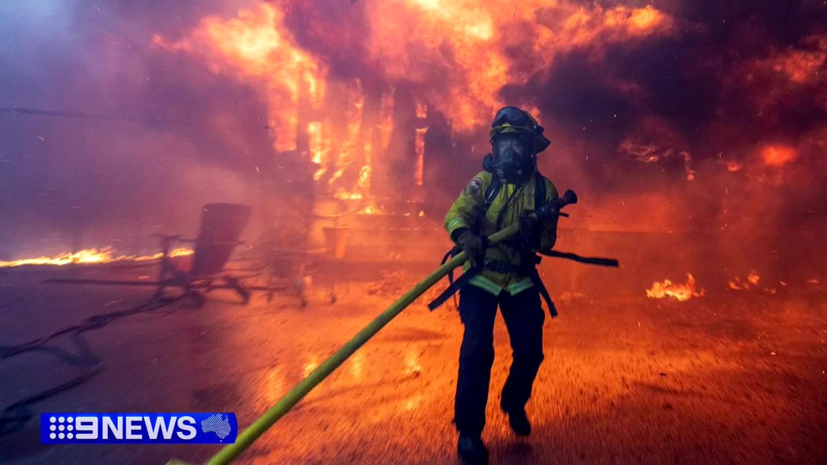 The city of Los Angeles is tonight surrounded by ferocious fires and the famous Hollywood Hills are ablaze. Panicked residents are fleeing for their lives, as mansions burn to the ground, and whole neighbourhoods are wiped out. Lauren Tomasi #9News