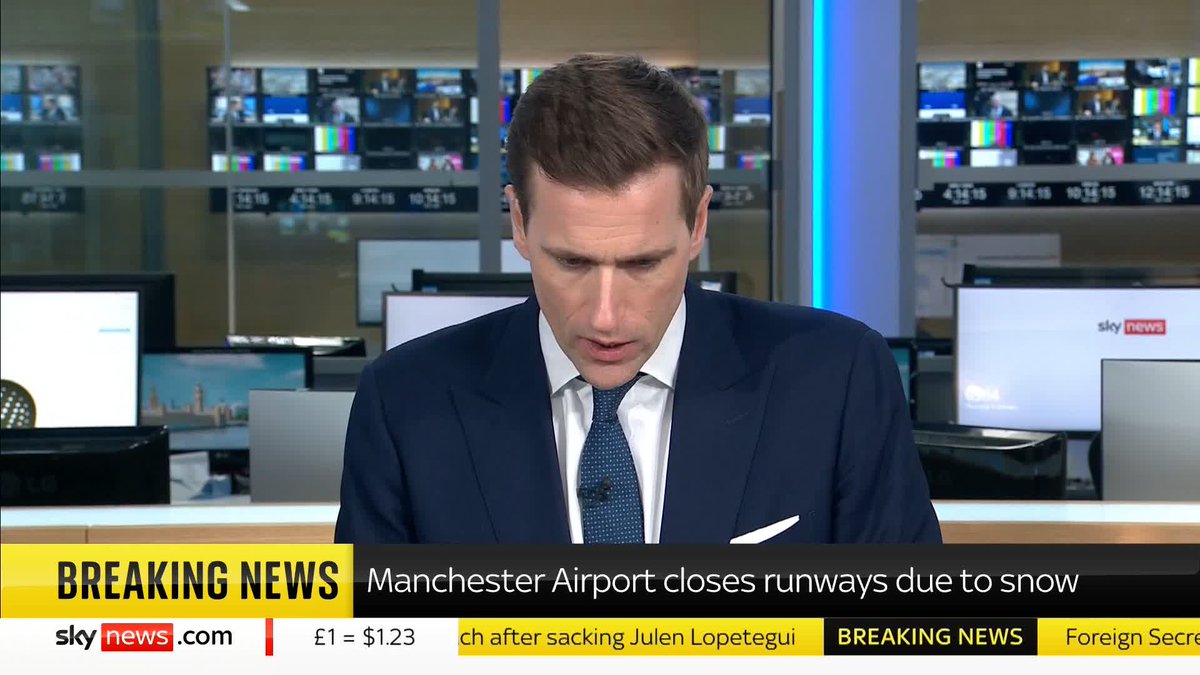 BREAKING: Manchester Airport has closed its runways due to snow
