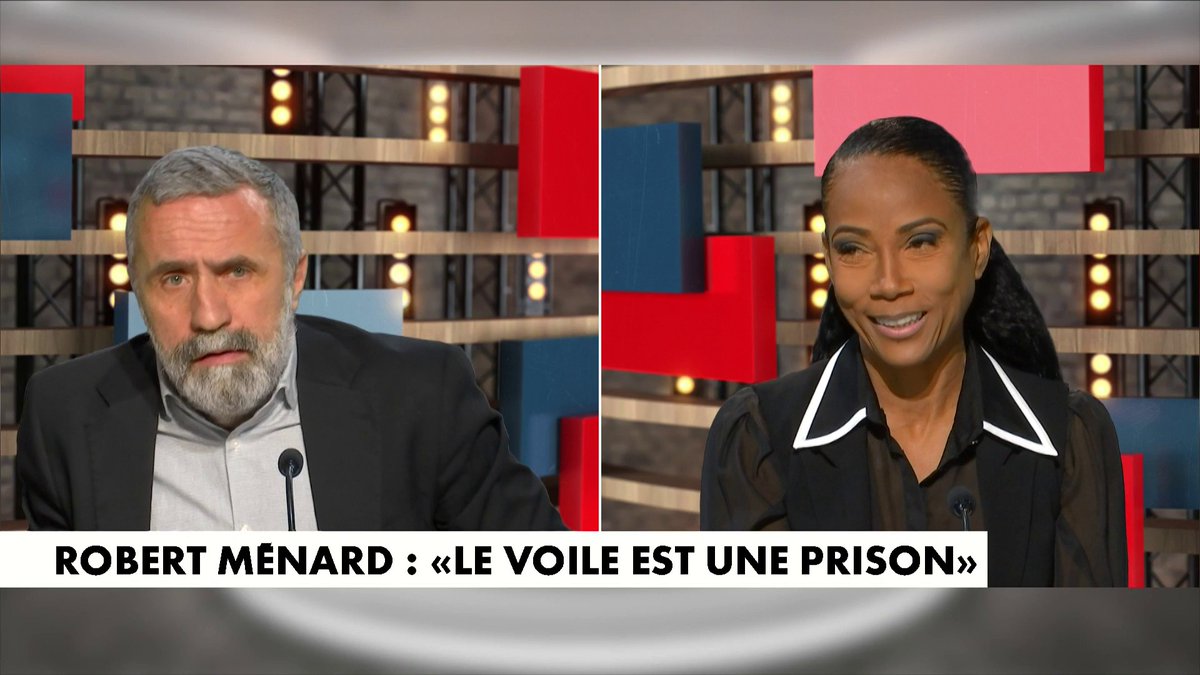 Vif échange entre Mathias Leboeuf et Christine Kelly à propos du port du voile, dans #MorandiniLive