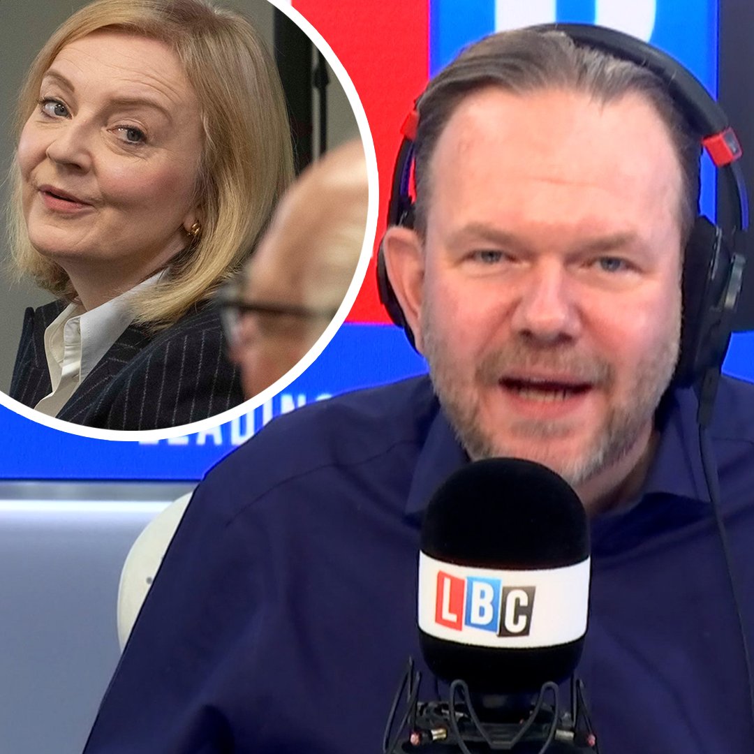 James O’Brien can’t help but laugh at the irony of ‘free speech warrior’ Liz Truss setting her lawyers on Keir Starmer for claiming she crashed the economy.