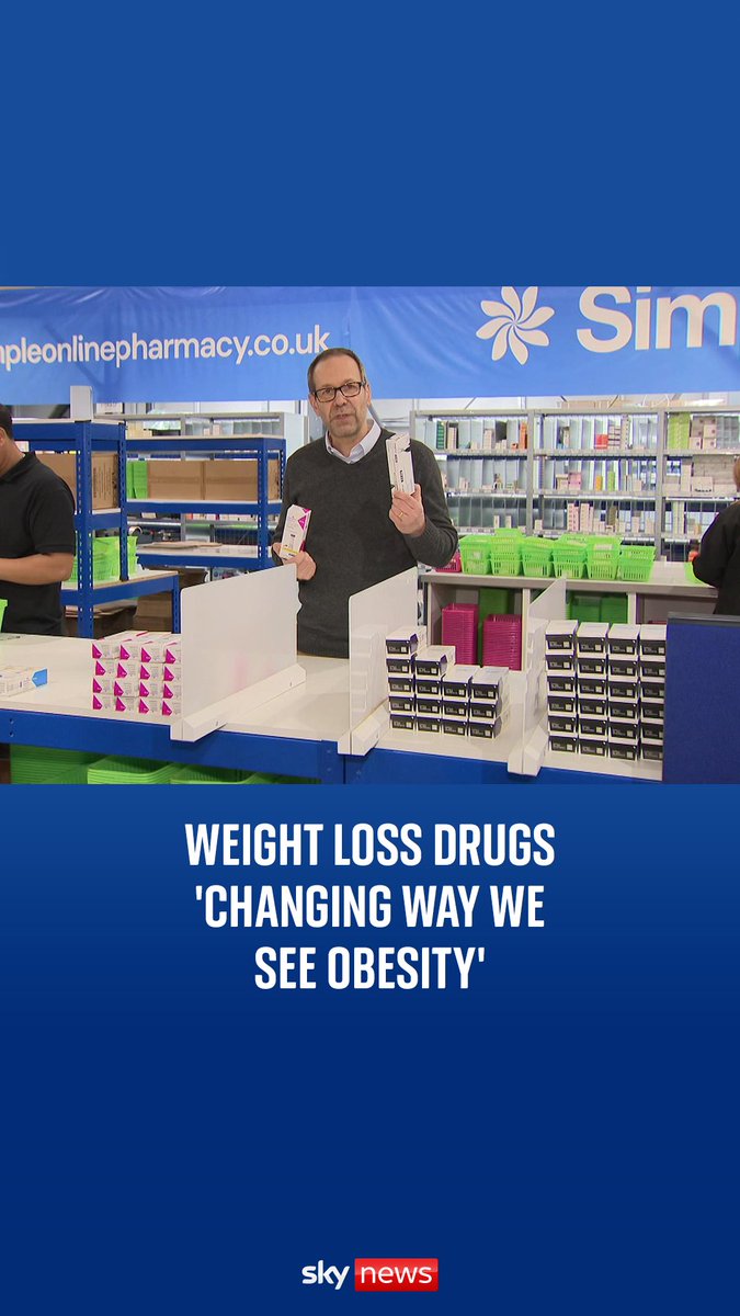 UK obesity rates could decline as soon as 2025 thanks to weight loss drugs. Sky's Thomas Moore reports from a weight loss drugs distribution hub where they have supplied 200,000 patients with Wegovy - a medicine growing in popularity.