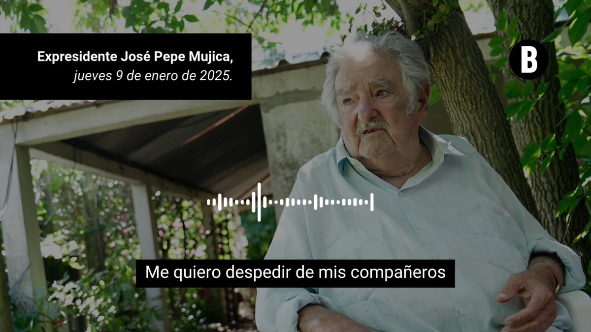 Mujica se despide. Tiene metástasis en el hígado. “Lo que pido es que me dejen tranquilo. Que no me pidan más entrevistas ni nada más. Ya terminó mi ciclo. Sinceramente, me estoy muriendo. Y el guerrero tiene derecho a su descanso”. De Búsqueda.