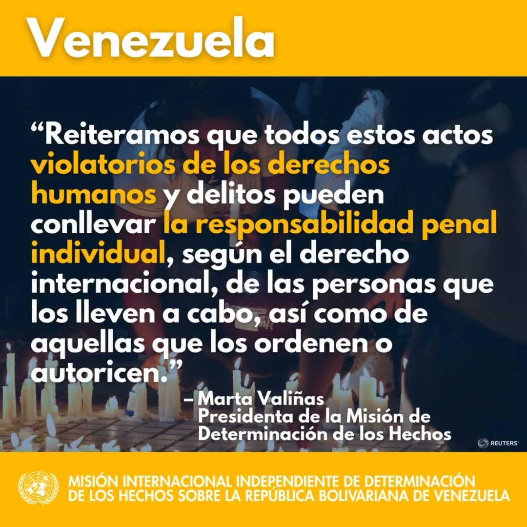 La Misión de Investigación de la Naciones Unidas sobre #Venezuela condena las últimas detenciones de líderes políticos, defensores y familiares, ante la inminencia de las manifestaciones convocadas por la oposición y la toma de posesión presidencial. 👉