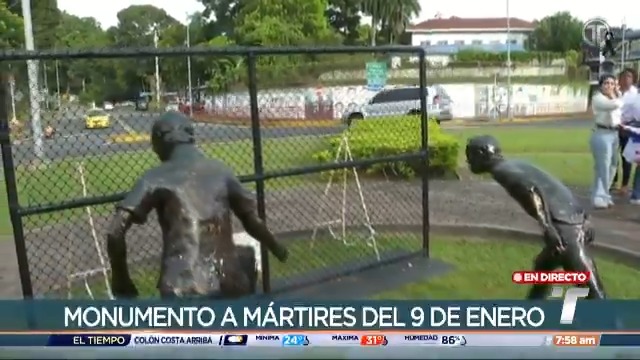 Dos de las estatuas del Monumento de los Mártires del 9 de enero, ubicado en la Avenida Nacional, desaparecieron.