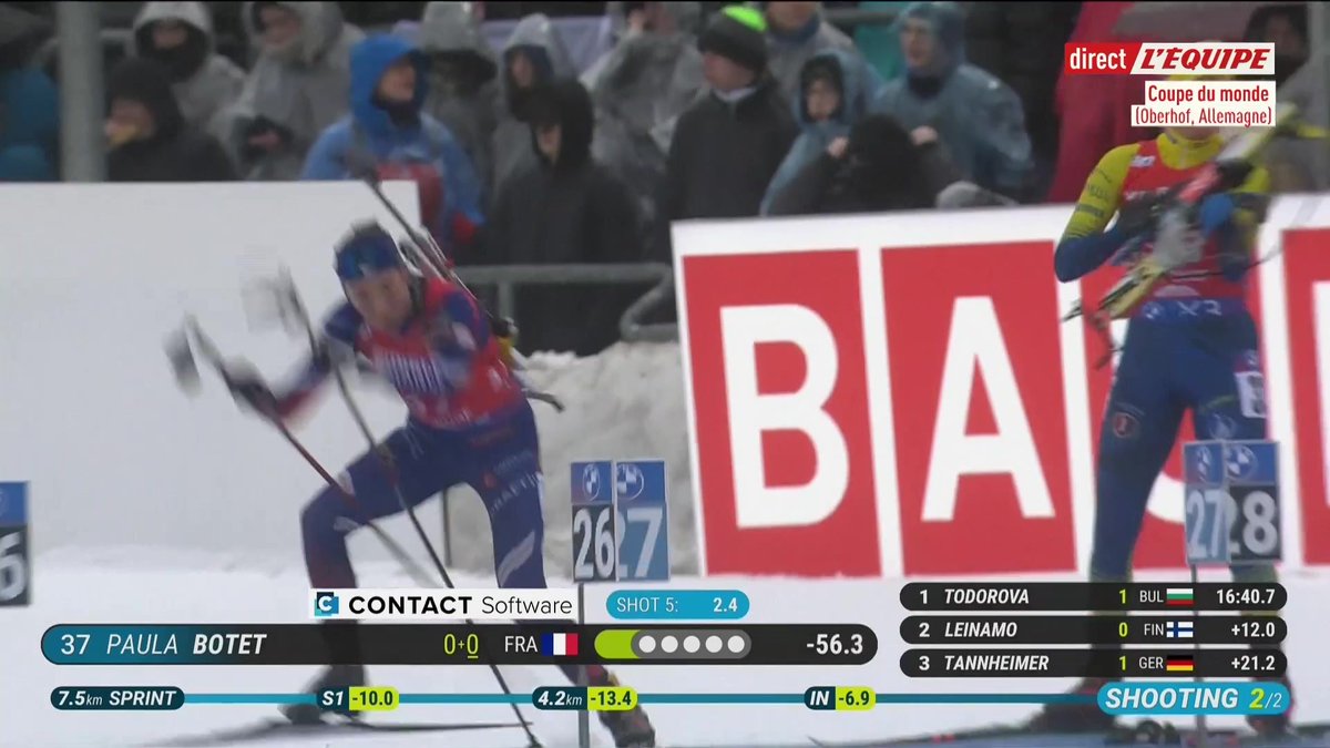 🔟/🔟 Paula Botet est en train de créer la sensation avec un tir parfait ! #lequipeBIATHLON