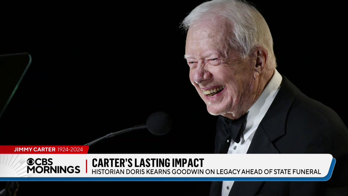 “Who he was is as important as what he did”: Presidential historian Doris Kearns Goodwin remembers Jimmy Carter’s long-lasting legacy ahead of his state funeral later today: “I think the most important thing he did as president was to be a visionary."
