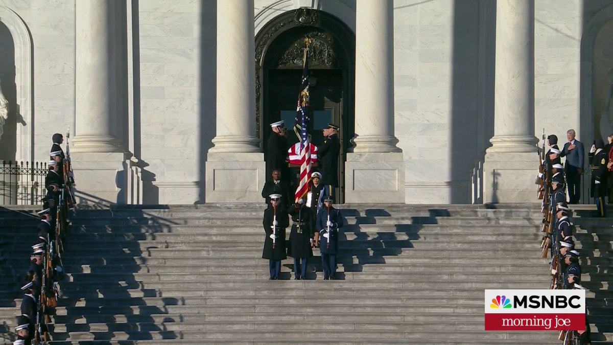 MOMENTS AGO: Former President Carter's casket leaves U.S. Capitol during a 21-gun salute and will make its way to the National Cathedral