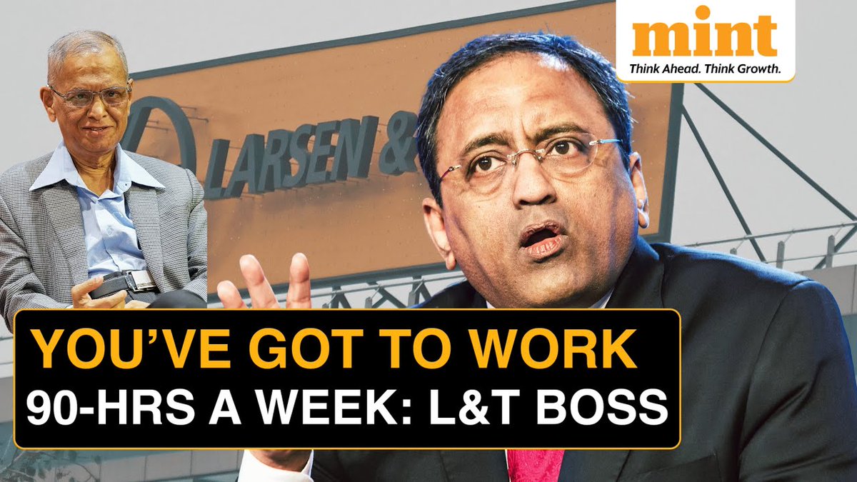 'Work On Sundays,' L&T Chairman #SNSubrahmanyan Backs 90- Hour #WorkWeek | Sparks Debate Meet #LarsenAndToubro Chairman SN Subramanyam. He is backing a 90-hour work week… and not only from Monday to Saturday but wants the employees to work on Sundays too. What's your take?