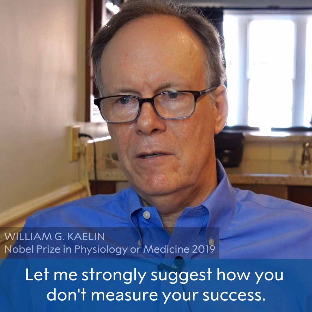 "I think success is having a career where you enjoy it so much that you almost feel guilty that people pay you to do it because you are having so much fun every day." Wise words by our 2019 medicine laureate William Kaelin. #NobelPrize