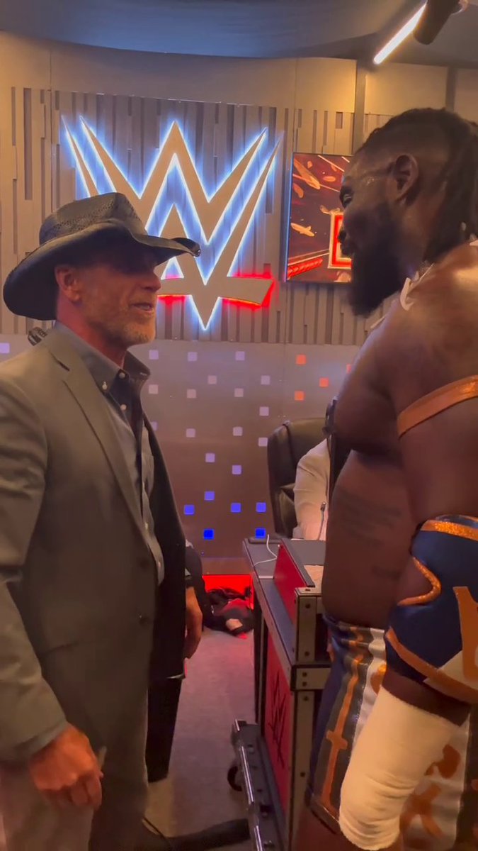 HBK 🤝 Oba Femi Oba Femi wwe is ready to rule over #WWENXT! 😤 #NewYearsEvil