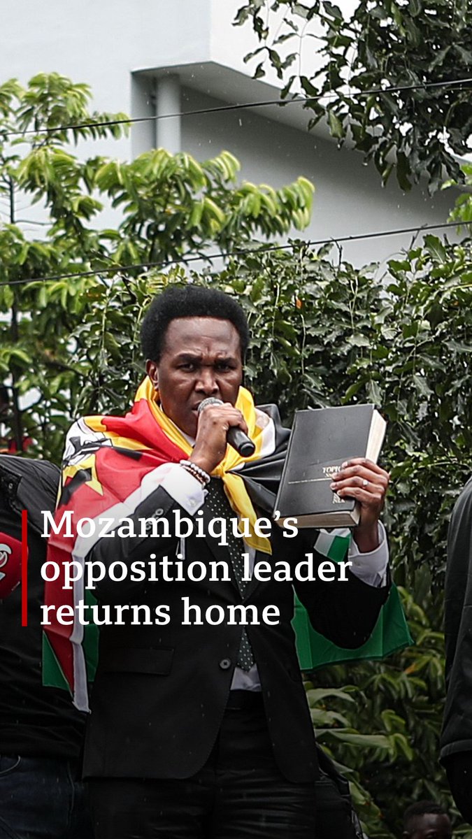 Mozambique's opposition leader Venancio Mondlane has returned home from exile where he has been in hiding following October's disputed presidential election that sparked deadly protests.