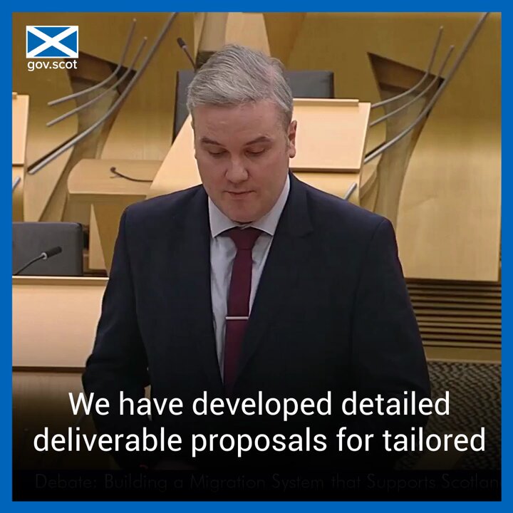 Migration is essential for sustaining Scotland’s economy, communities and public services. Opening a Scottish Parliament debate, Employment Minister Tom Arthur called on the UK Government to support tailored migration routes to help meet Scotland’s distinct population needs.