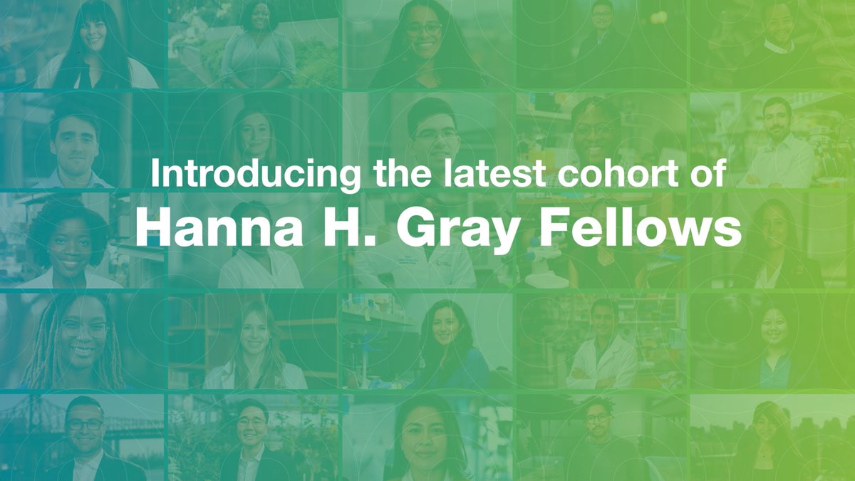 Meet the newly named #HannaGrayFellows! 👋 “HHMI is committed to investing in scientists who dare to tackle some of the biggest challenges of our lifetime,” said HHMI Vice President and Chief Scientific Officer Leslie Vosshall. “Our Hanna Gray Fellows are not only exceptional scientists, but they are also leaders who have proven their dedication to creating a more inclusive future for science.” Read more about the Hanna Gray Fellows and their work: