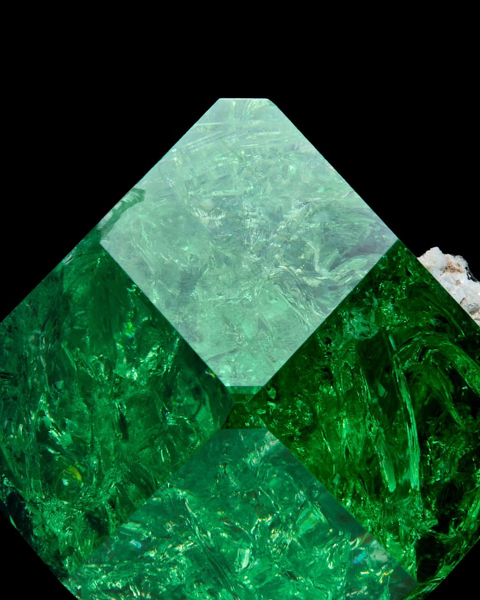 Very Rare Tsavorite crystal Garnet from Merelani Hills, Manyara Region, Tanzania Credit: Wilensky Exquisite Minerals Evan D'Arpino