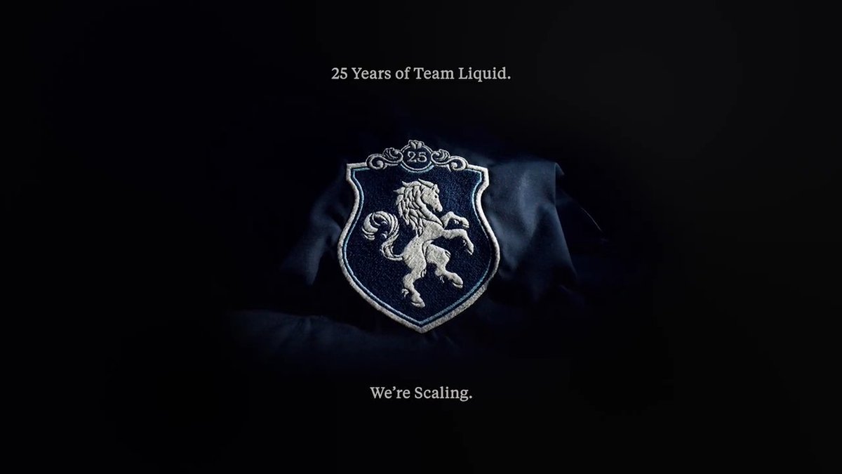 25 years of Team Liquid calls for a celebration— a new emblem representing our legacy, passion and drive to keep getting better. We're scaling. 👑 Check out the article in the replies below to learn more about our 25th Anniversary Emblem 👇 #TeamLiquid25