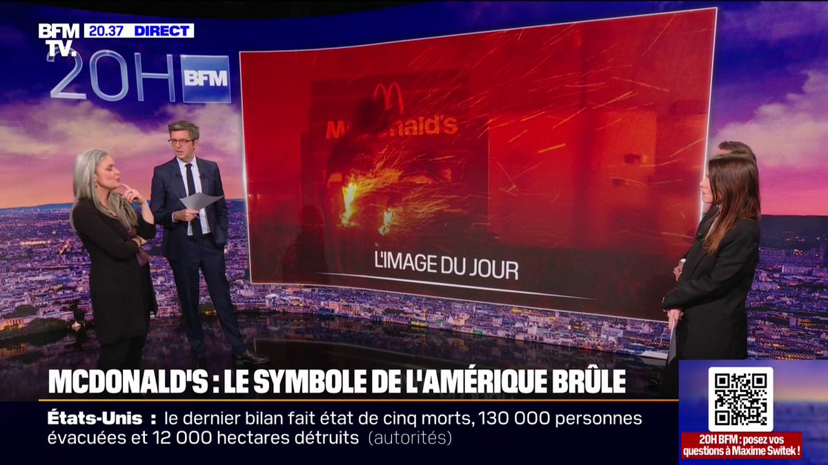 L'IMAGE DU 20H - McDonald's: le symbole de l'Amérique brûle