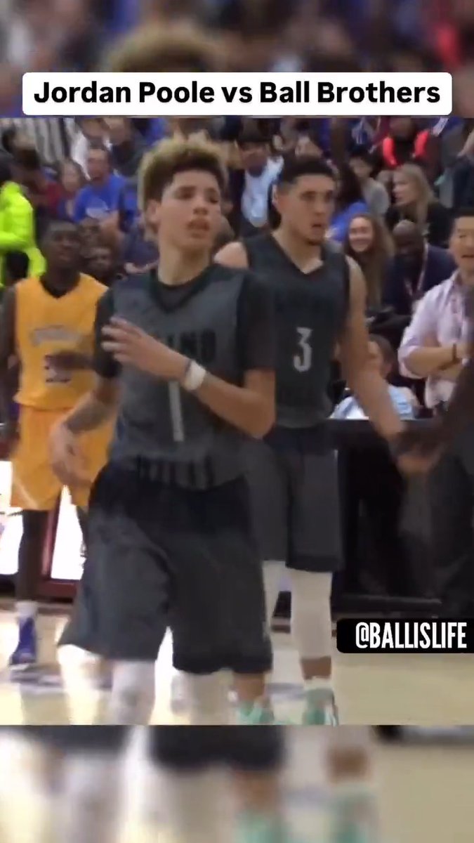 Jordan Poole vs the Ball Brothers in high school!