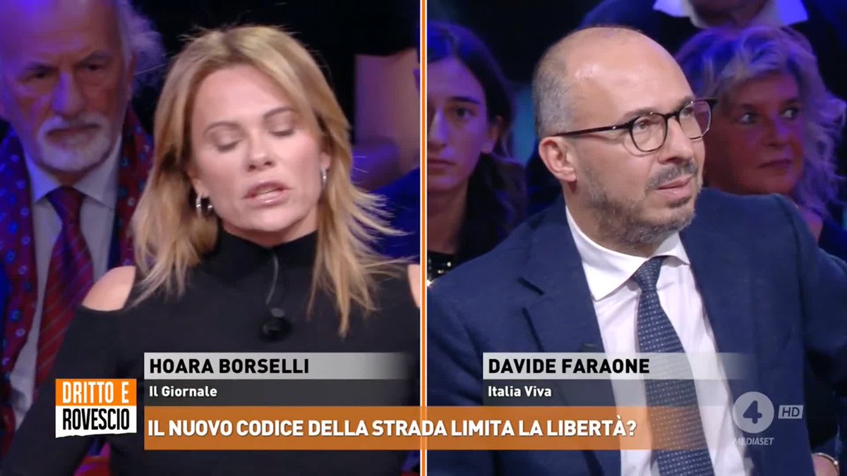 Nuovo codice della strada: è liberticida? "Non ci vieta di bere o di drogarci, ma non ci permette di metterci alla guida in determinate condizioni" Cosa ne pensate? #DrittoeRovescio in diretta su #Rete4 e in streaming su Mediaset Infinity