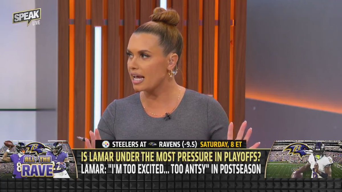 .Joy Taylor doesn't believe Lamar Jackson has the most pressure in the playoffs "I think Josh Allen has more pressure. I think Patrick Mahomes has more pressure. Jared Goff has more pressure. If we were ranking them, Lamar would be 4th."