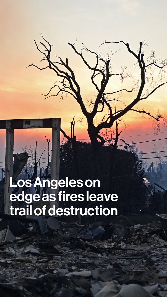 "There's a lot of anxiety in the air right now." Wildfires have left a path of death and destruction throughout Los Angeles, forcing almost 180,000 residents from their homes as firefighters struggle to bring the blazes under control