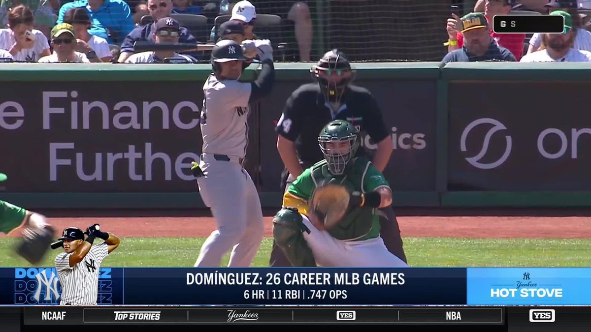 Might the Martian land at the top of the Yankees' lineup? Michael Kay &amp; JackCurryYES think it's possible that Jasson Domínguez could bat leadoff for the Yanks in 2025. #YANKSonYES