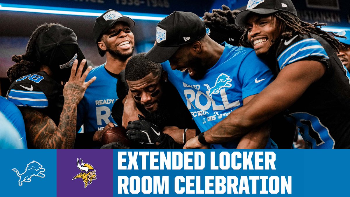 Extended cut 🎬 #MINvsDET postgame locker room celebration