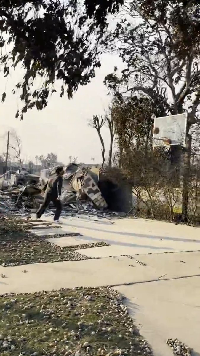 "There's life in the Palisades" - Footage of the aftermath from the wildfires at Pali High School