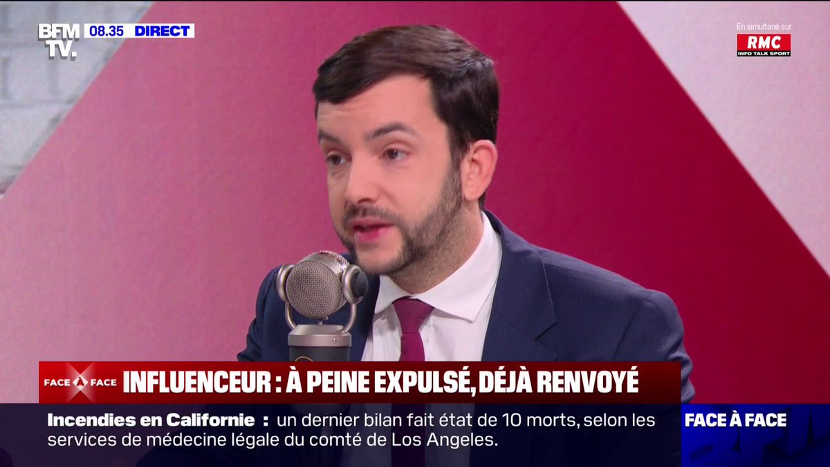 Influenceur algérien expulsé puis renvoyé en France: "Il y a des rétorsions immédiates à prendre contre l'Algérie", estime Jean-Philippe Tanguy (RN)