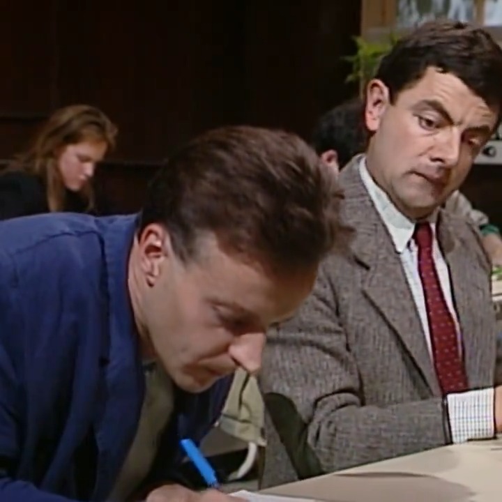 When you can't quite think of the answer and need some inspiration #mrbean😆