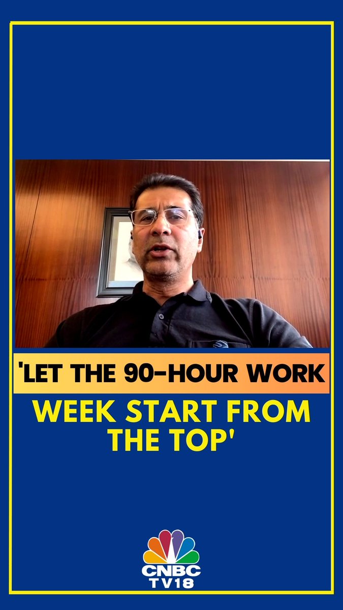'Let the 90-hour work week start from the top!' suggests Bajaj Auto Ltd MD Rajiv Bajaj. 'If it works over 2-3 years, implement it across the board,' he adds, weighing in on the 90-hour work week debate. #Watch #90hourworkweek #90hours #70hourworkweek #larsenandtoubro #rajivbajaj #bajajauto #narayanamurthy #cnbctv18digital Surabhi Upadhyay