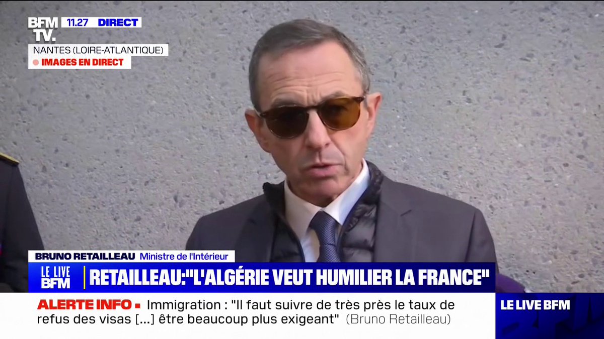 Bruno Retailleau: "On doit désormais évaluer tous les moyens qui sont à notre disposition vis-à-vis de l'Algérie"