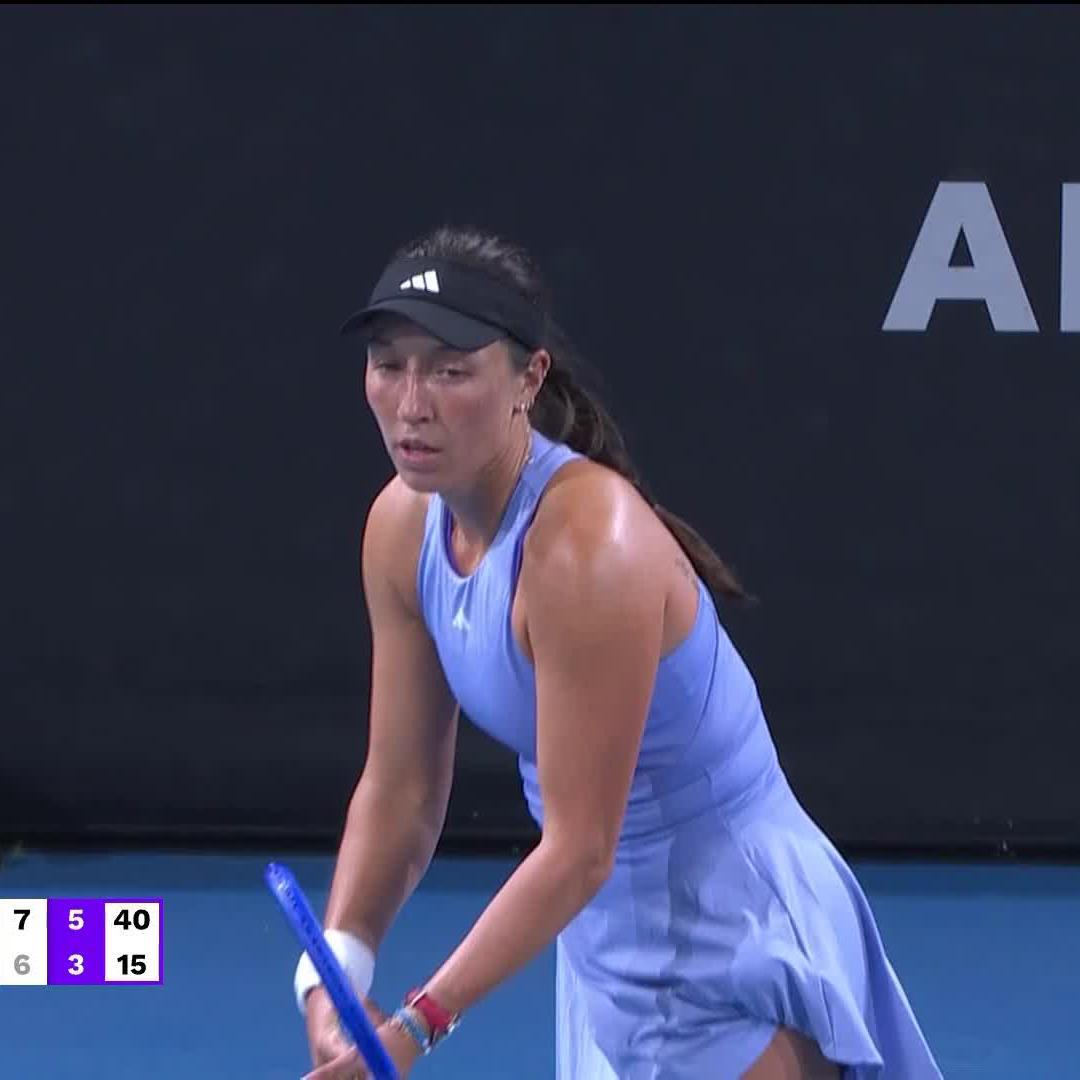 eyes on an early season title ๐ Jessie Pegula books her spot in the #AdelaideTennis championship match with a 7-6(4), 6-3 win against Putintseva!