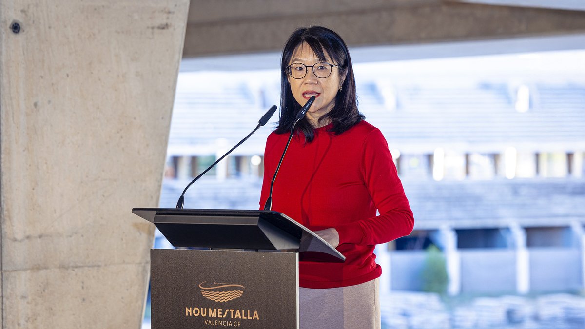 Layhoon Chan: “El Nou Mestalla representa el futuro del Valencia CF” ➡️ Discurso de la presidenta del Valencia CF con motivo de la reanudación de obras del Nou Mestalla. #ADNVCF 🦇
