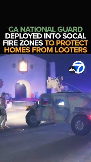 The CA National Guard is deploying into fire zones to help control access to neighborhoods, and guard against looters. The move comes after 20 people were arrested for looting homes. Where they'll be focusing their efforts - This morning at 6 from ABC7