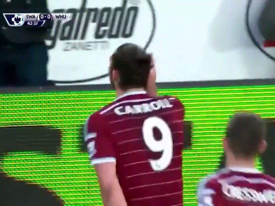 On 10th January, 2015, West Ham United drew 1-1 with Swansea City AFC at the Liberty Stadium. #WHUFC's goal was scored by Andy Carroll #OTD #OnThisDay