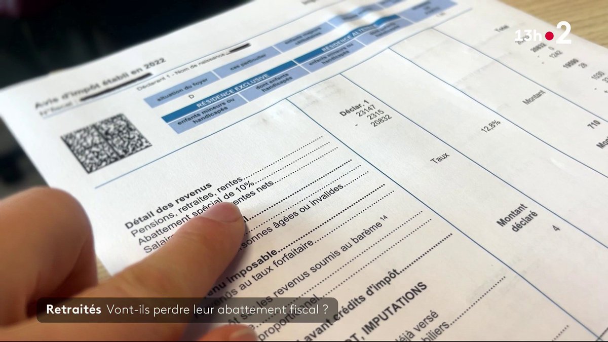 Faut-il supprimer l’abattement fiscal dont bénéficient les retraités ? C’est la proposition choc du patron du Medef. #JT13h #FranceTV